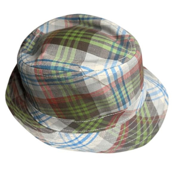 Peter Grimm Men's Plaid Cotton Fedora Hat Multicolor Size Small/Medium - Picture 7 of 9
